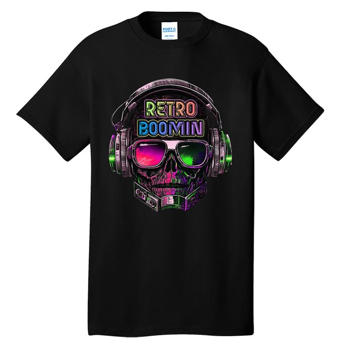 Retro Cool Music Skull Design Apparel Tall T-Shirt