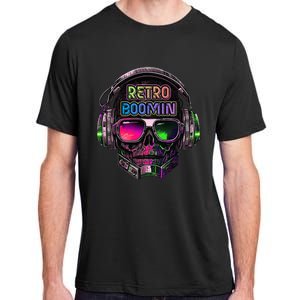 Retro Cool Music Skull Design Apparel Adult ChromaSoft Performance T-Shirt