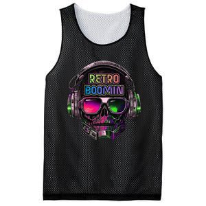 Retro Cool Music Skull Design Apparel Mesh Reversible Basketball Jersey Tank