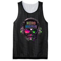 Retro Cool Music Skull Design Apparel Mesh Reversible Basketball Jersey Tank