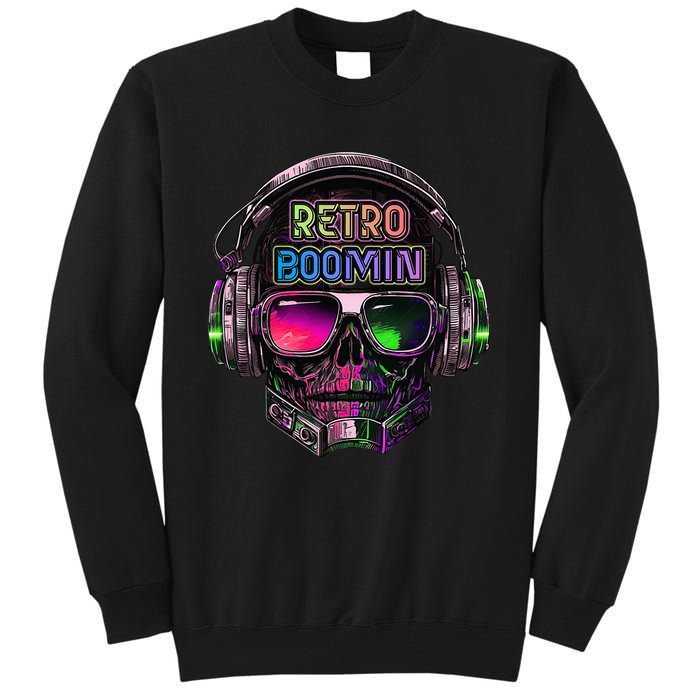 Retro Cool Music Skull Design Apparel Tall Sweatshirt