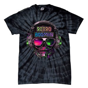 Retro Cool Music Skull Design Apparel Tie-Dye T-Shirt