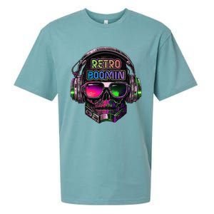 Retro Cool Music Skull Design Apparel Sueded Cloud Jersey T-Shirt