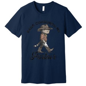 Rage Consumes Me Partner Funny Western Cowboy Cat Premium T-Shirt