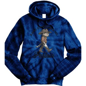 Rage Consumes Me Partner Funny Western Cowboy Cat Tie Dye Hoodie