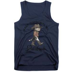 Rage Consumes Me Partner Funny Western Cowboy Cat Tank Top