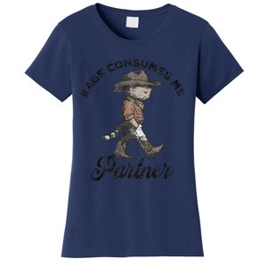 Rage Consumes Me Partner Funny Western Cowboy Cat Women's T-Shirt