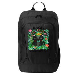 Rage Consumes Me Cat Flowers Meme City Backpack