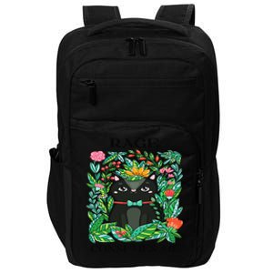 Rage Consumes Me Cat Flowers Meme Impact Tech Backpack