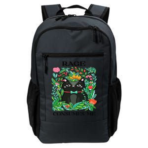 Rage Consumes Me Cat Flowers Meme Daily Commute Backpack