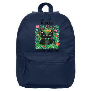 Rage Consumes Me Cat Flowers Meme 16 in Basic Backpack