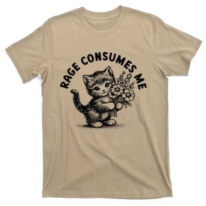 Rage Consumes Me Cat Funny Hilarious Kitten Meme T-Shirt