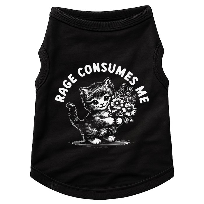 Rage Consumes Me Cat Funny Hilarious Kitten Meme Doggie Tank