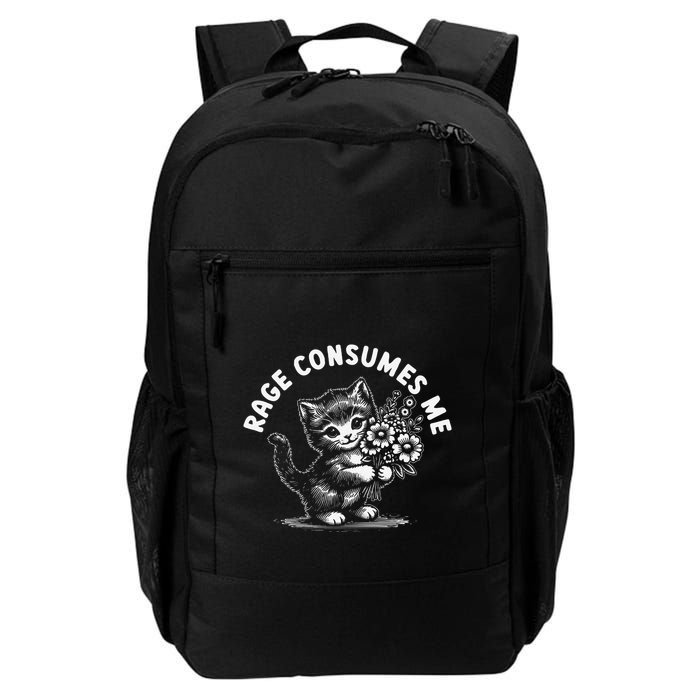Rage Consumes Me Cat Funny Hilarious Kitten Meme Backpack