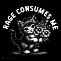 Rage Consumes Me Cat Funny Hilarious Kitten Meme Youth Performance Sprint T-Shirt