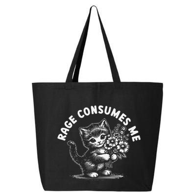 Rage Consumes Me Cat Funny Hilarious Kitten Meme 25L Jumbo Tote