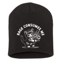 Rage Consumes Me Cat Funny Hilarious Kitten Meme Short Acrylic Beanie