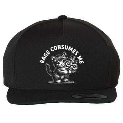 Rage Consumes Me Cat Funny Hilarious Kitten Meme Wool Snapback Cap