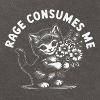 Rage Consumes Me Cat Funny Hilarious Kitten Meme Cotton Canvas Backpack