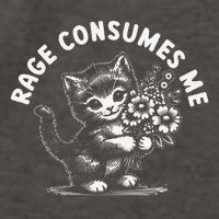 Rage Consumes Me Cat Funny Hilarious Kitten Meme Vector Backpack