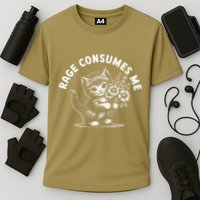 Rage Consumes Me Cat Funny Hilarious Kitten Meme Cooling Performance Crew T-Shirt
