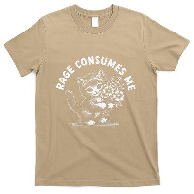 Rage Consumes Me Cat Funny Hilarious Kitten Meme T-Shirt