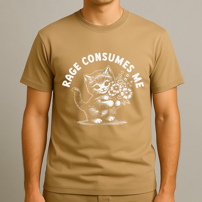 Rage Consumes Me Cat Funny Hilarious Kitten Meme T-Shirt