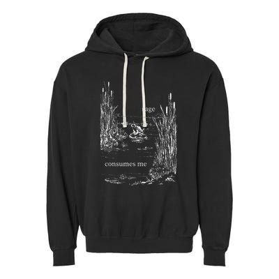 Rage Consumes Me Garment-Dyed Fleece Hoodie