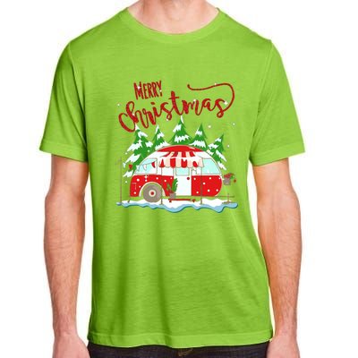 Rvs Camping Merry Christmas Funny Camper Tree Xmas Snow Funny Gift Adult ChromaSoft Performance T-Shirt