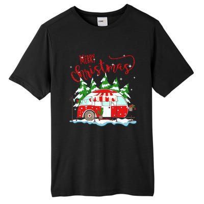 Rvs Camping Merry Christmas Funny Camper Tree Xmas Snow Funny Gift Tall Fusion ChromaSoft Performance T-Shirt