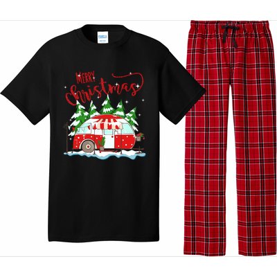 Rvs Camping Merry Christmas Funny Camper Tree Xmas Snow Funny Gift Pajama Set