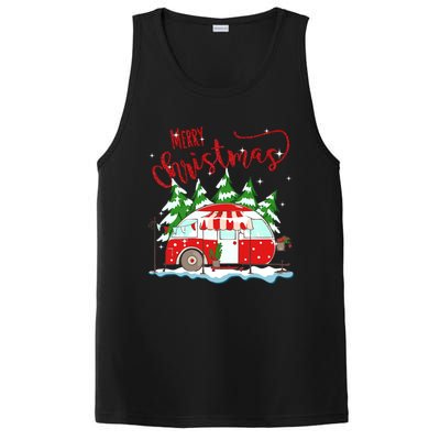 Rvs Camping Merry Christmas Funny Camper Tree Xmas Snow Funny Gift PosiCharge Competitor Tank