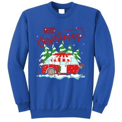 Rvs Camping Merry Christmas Funny Camper Tree Xmas Snow Funny Gift Sweatshirt