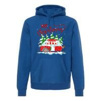 Rvs Camping Merry Christmas Funny Camper Tree Xmas Snow Funny Gift Premium Hoodie