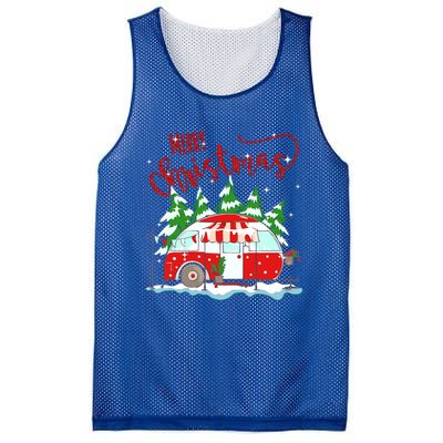 Rvs Camping Merry Christmas Funny Camper Tree Xmas Snow Funny Gift Mesh Reversible Basketball Jersey Tank