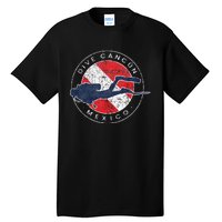 Retro Cancun Mexico Scuba Dive Vintage Dive Flag Diving Tall T-Shirt