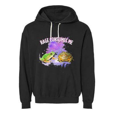 Rage Consumes Me Meme Oddly Specific Memes Funny Memes Frog Garment-Dyed Fleece Hoodie