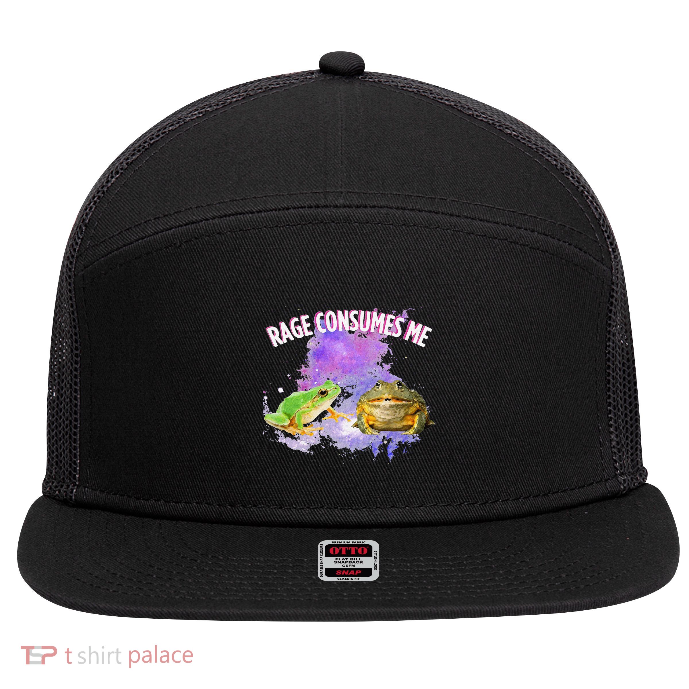 Rage Consumes Me Meme Oddly Specific Memes Funny Memes Frog 7 Panel Mesh Trucker Snapback Hat