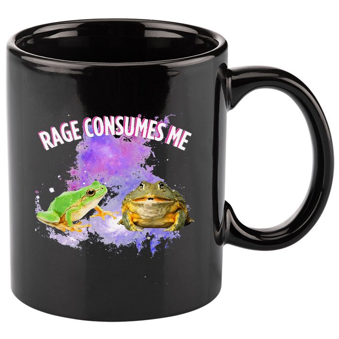 Rage Consumes Me Meme Oddly Specific Memes Funny Memes Frog 11oz C Handle Ceramic Mug
