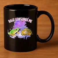 Rage Consumes Me Meme Oddly Specific Memes Funny Memes Frog 11oz C Handle Ceramic Mug