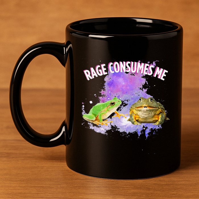 Rage Consumes Me Meme Oddly Specific Memes Funny Memes Frog 11oz C Handle Ceramic Mug