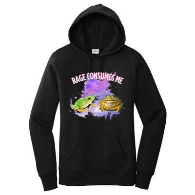 Rage Consumes Me Meme Oddly Specific Memes Funny Memes Frog Women's Pullover Hoodie