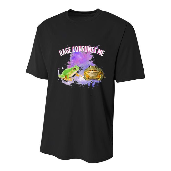 Rage Consumes Me Meme Oddly Specific Memes Funny Memes Frog Youth Performance Sprint T-Shirt