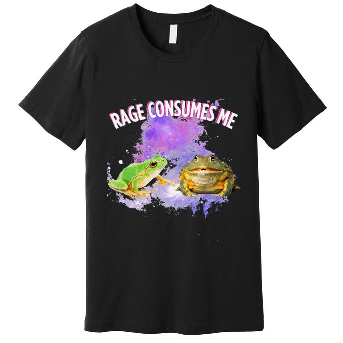 Rage Consumes Me Meme Oddly Specific Memes Funny Memes Frog Premium T-Shirt
