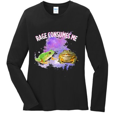 Rage Consumes Me Meme Oddly Specific Memes Funny Memes Frog Ladies Long Sleeve Shirt