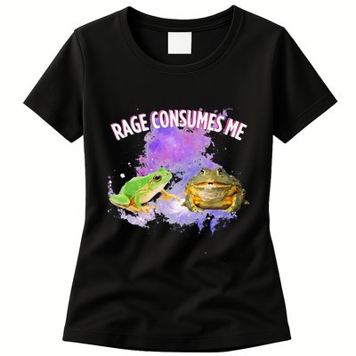 Rage Consumes Me Meme Oddly Specific Memes Funny Memes Frog Womens T-Shirt