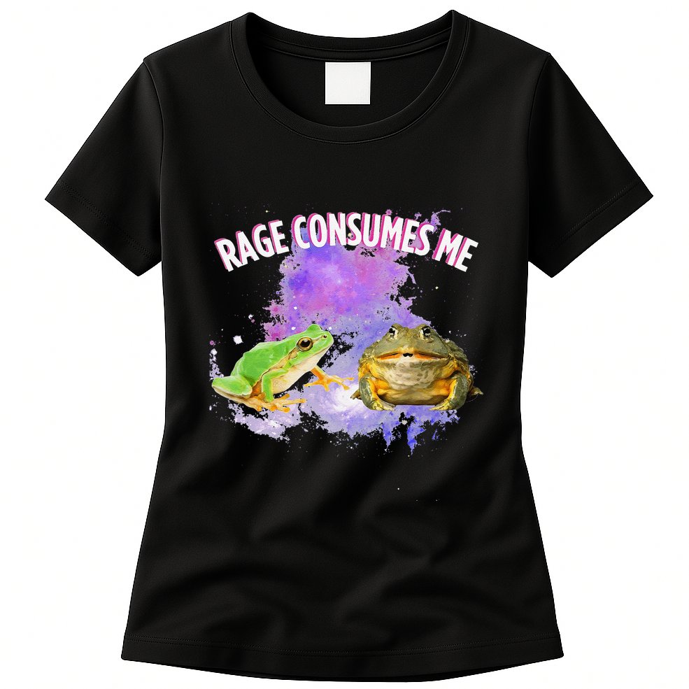 Rage Consumes Me Meme Oddly Specific Memes Funny Memes Frog Womens T-Shirt