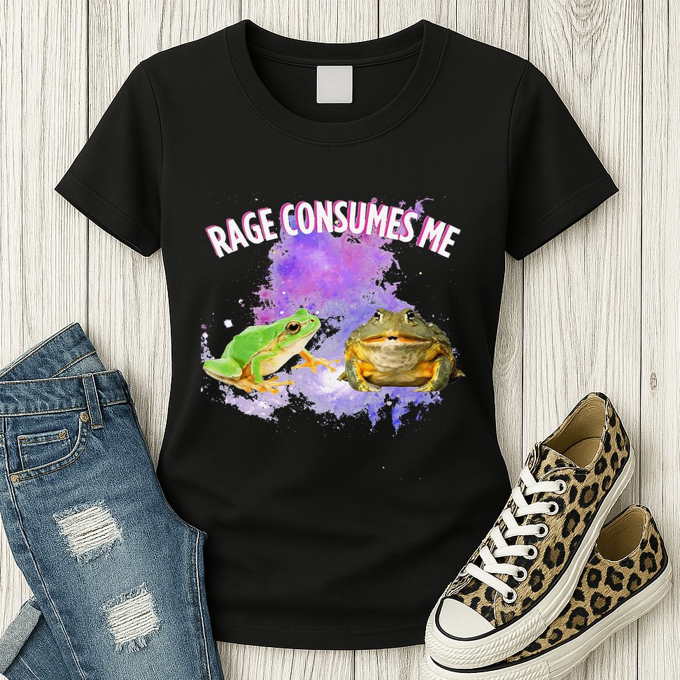 Rage Consumes Me Meme Oddly Specific Memes Funny Memes Frog Womens T-Shirt