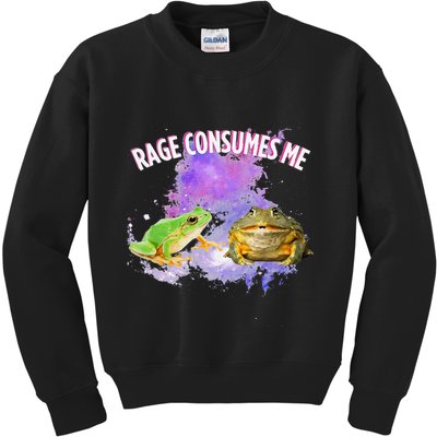 Rage Consumes Me Meme Oddly Specific Memes Funny Memes Frog Kids Sweatshirt
