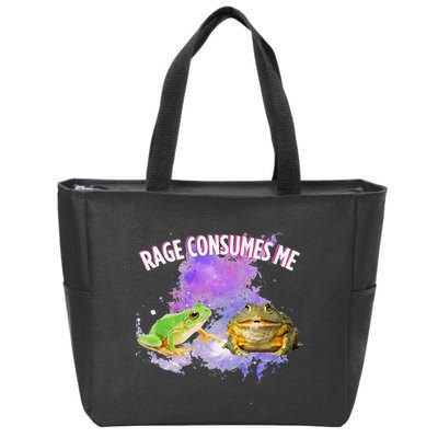 Rage Consumes Me Meme Oddly Specific Memes Funny Memes Frog Zip Tote Bag